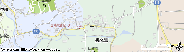 乙丸公民館周辺の地図