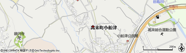 長崎県諫早市高来町小船津周辺の地図