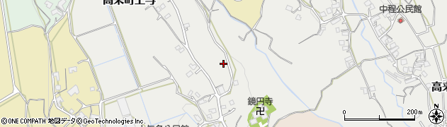 長崎県諫早市高来町上与周辺の地図
