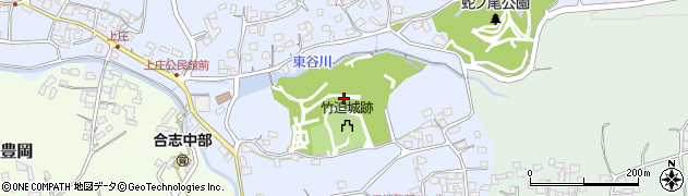 竹迫城跡公園周辺の地図