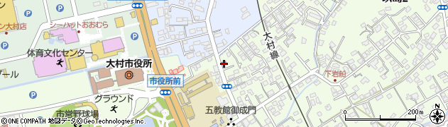 大村玖島郵便局周辺の地図
