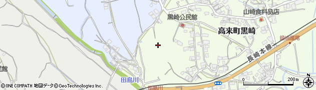 長崎県諫早市高来町黒崎周辺の地図