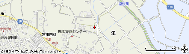 熊本県合志市栄2423周辺の地図