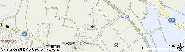 熊本県合志市栄2591周辺の地図