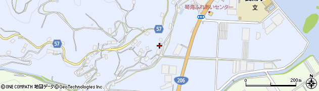 長崎県長崎市長浦町3587周辺の地図