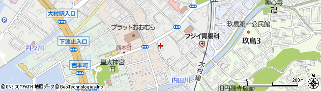 ＪＲ九州レンタカー＆パーキング大村市東本町第３駐車場周辺の地図