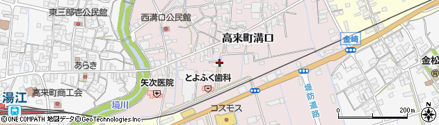 長崎県諫早市高来町溝口周辺の地図