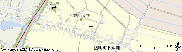 熊本県玉名市岱明町下沖洲周辺の地図