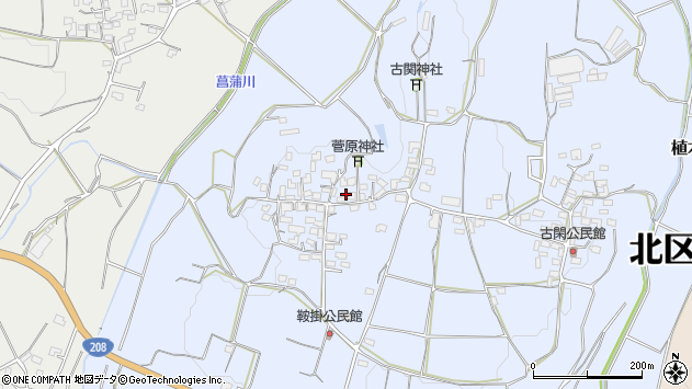 〒861-0161 熊本県熊本市北区植木町鞍掛の地図