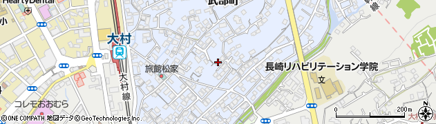 長崎県大村市武部町224周辺の地図