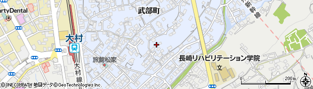長崎県大村市武部町214周辺の地図