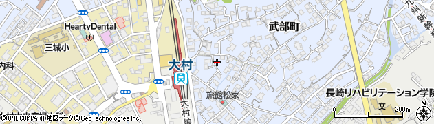 長崎県大村市武部町412周辺の地図