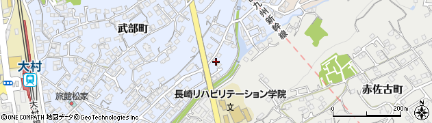 長崎県大村市武部町126周辺の地図