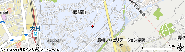 長崎県大村市武部町190周辺の地図