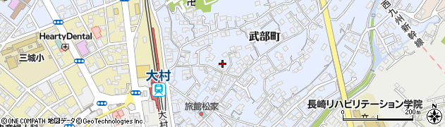 長崎県大村市武部町424周辺の地図