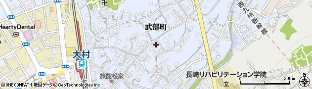 長崎県大村市武部町218周辺の地図