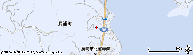 長崎県長崎市長浦町周辺の地図
