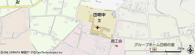玉名市立岱明中学校周辺の地図