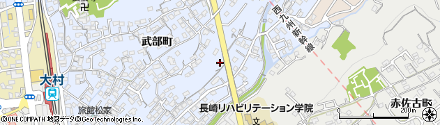 長崎県大村市武部町185周辺の地図