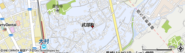 長崎県大村市武部町498周辺の地図
