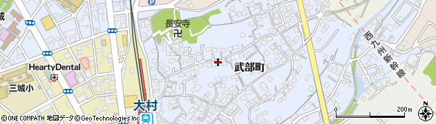 長崎県大村市武部町464周辺の地図