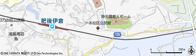 一本松区公民館周辺の地図