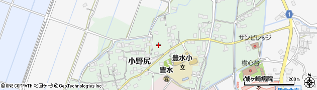 熊本県玉名市小野尻周辺の地図