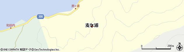 愛媛県南宇和郡愛南町麦ケ浦周辺の地図