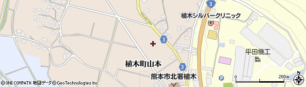 大牟田植木線周辺の地図
