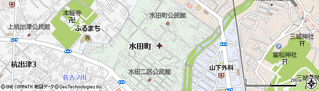 長崎県大村市水田町周辺の地図