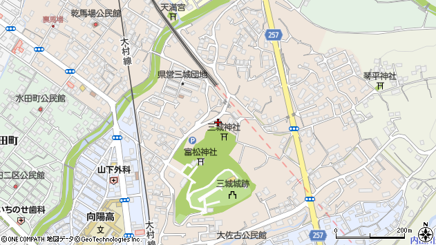 〒856-0031 長崎県大村市三城町の地図