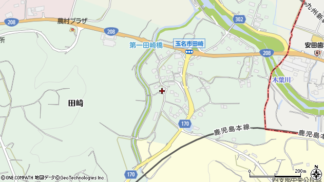 〒865-0031 熊本県玉名市田崎の地図