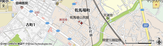 長崎県大村市乾馬場町周辺の地図