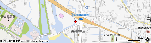 セブンイレブン長洲町清源寺店周辺の地図