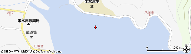 米水津湾周辺の地図