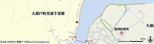 長崎県西海市大瀬戸町雪浦下釜郷周辺の地図