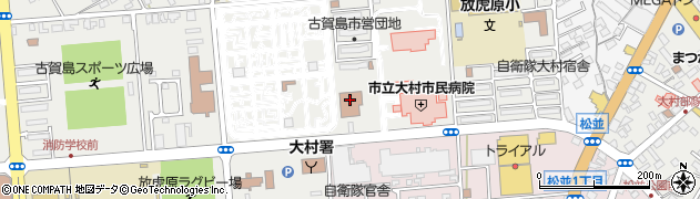 大村市　中地区公民館・図書室周辺の地図