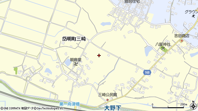 〒869-0234 熊本県玉名市岱明町三崎の地図