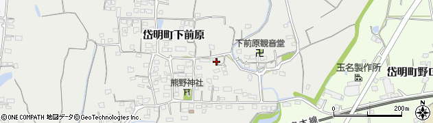 熊本県玉名市岱明町下前原周辺の地図