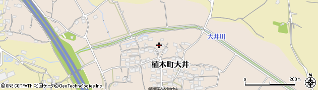熊本県熊本市北区植木町大井周辺の地図