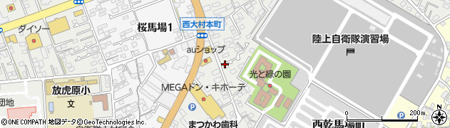 長崎県大村市西大村本町周辺の地図