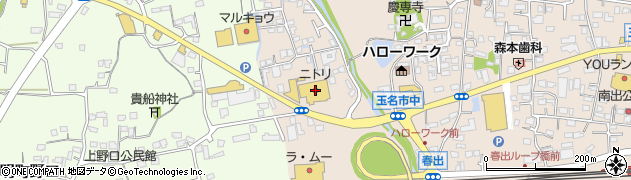 ニトリ玉名店周辺の地図