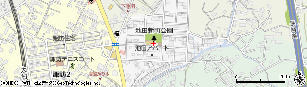 長崎県大村市池田新町周辺の地図