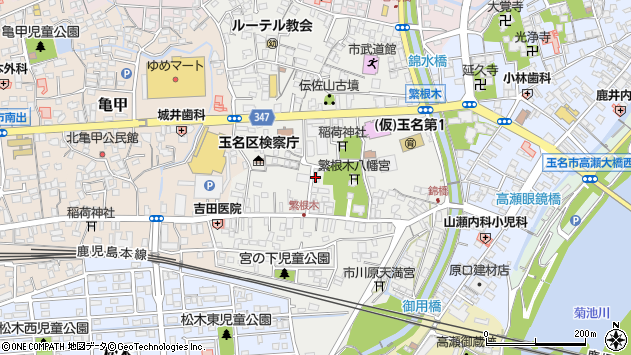 〒865-0051 熊本県玉名市繁根木の地図