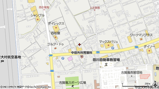 〒856-0817 長崎県大村市古賀島町の地図