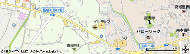 ダイソー熊本玉名岱明店周辺の地図