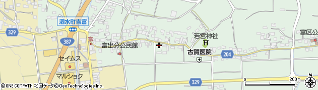熊本県菊池市泗水町吉富1732周辺の地図