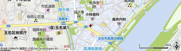 玉名温泉観光案内所周辺の地図