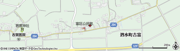 熊本県菊池市泗水町吉富2062周辺の地図