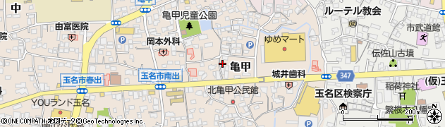 熊本県玉名市亀甲周辺の地図
